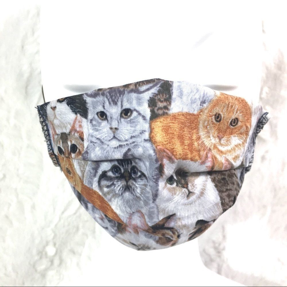 Kitty cat Facemask mask cloth fabric filter pocket